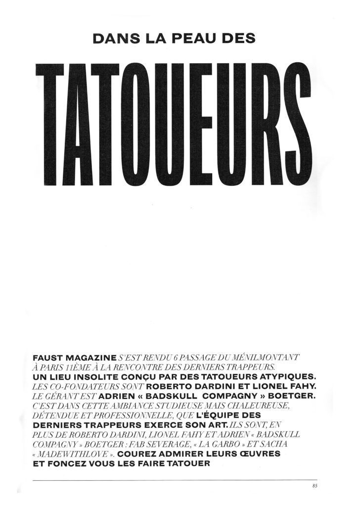 Faust Magazine - Les derniers trappeurs